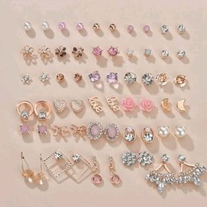 30 pairs rhinestone decor earings